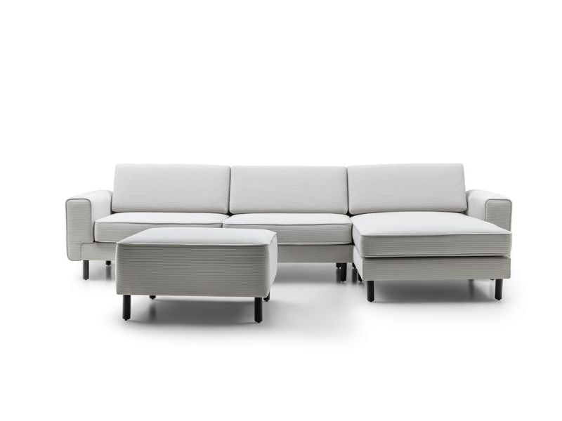 Mokka Mini Köşe - Kadife - Deniz Taşı