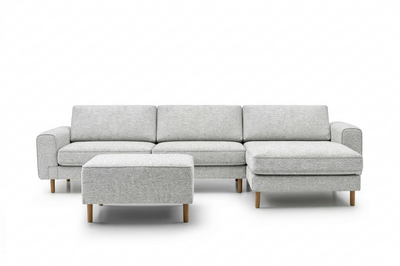 Rolivs Mokka Mini Köşe Koltuk – Doğal Doku – Titanium | Modern, Minimal ve Şık Tasarım