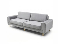 Mokka Üçlü Koltuk - Kadife - Bazalt Yeşili