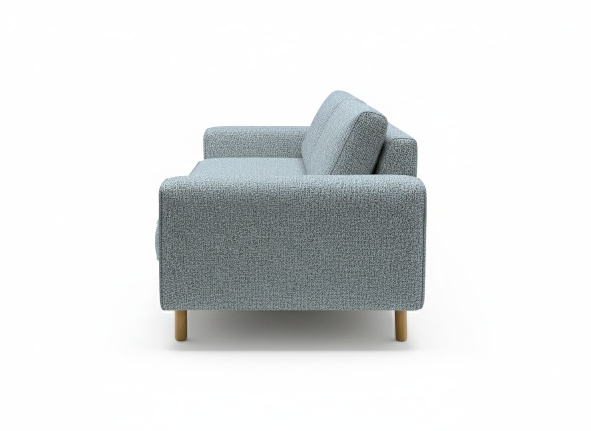 Rolivs Mokka Üçlü Koltuk – Bukle – Aqua | Modern, Yumuşak ve Geniş Oturum