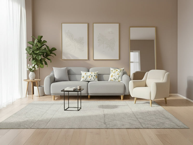 Stella 3+1 Takım - Kadife - Aytaşı Gri