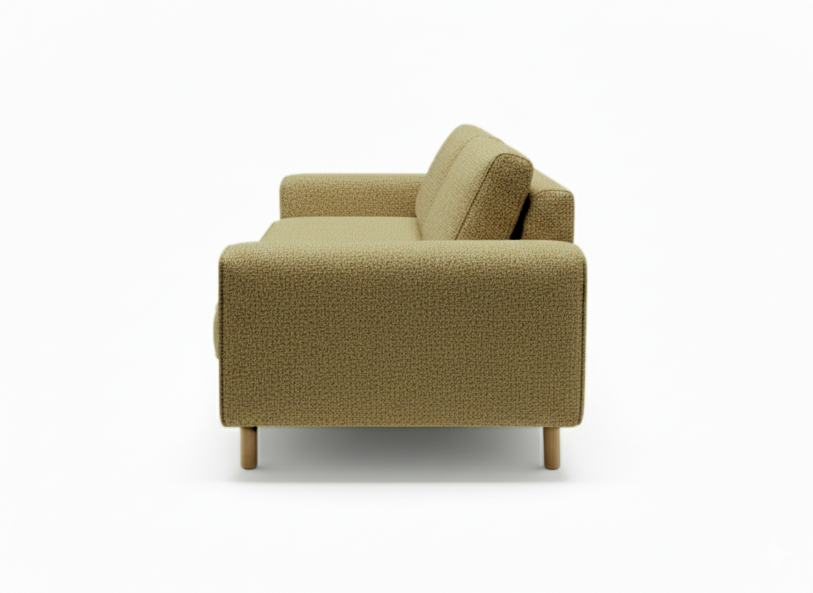 Mokka Üçlü Koltuk - Kadife - Bazalt Yeşili