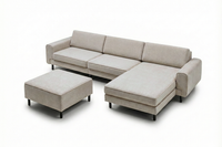 Rolivs Mokka Mini Köşe Koltuk – Doğal Doku – Bohem Gri | Modern ve Minimal Tasarım