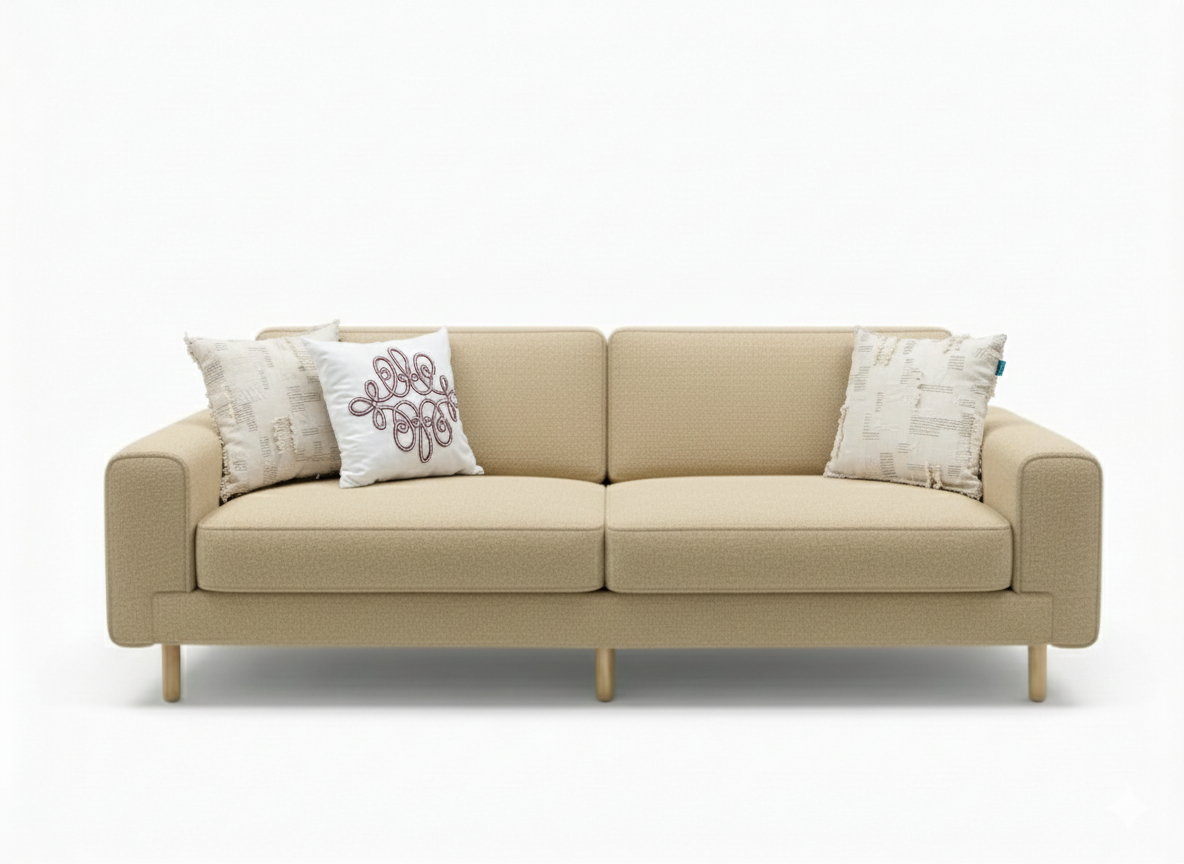 Mokka Üçlü Koltuk - Kadife - Bazalt Yeşili