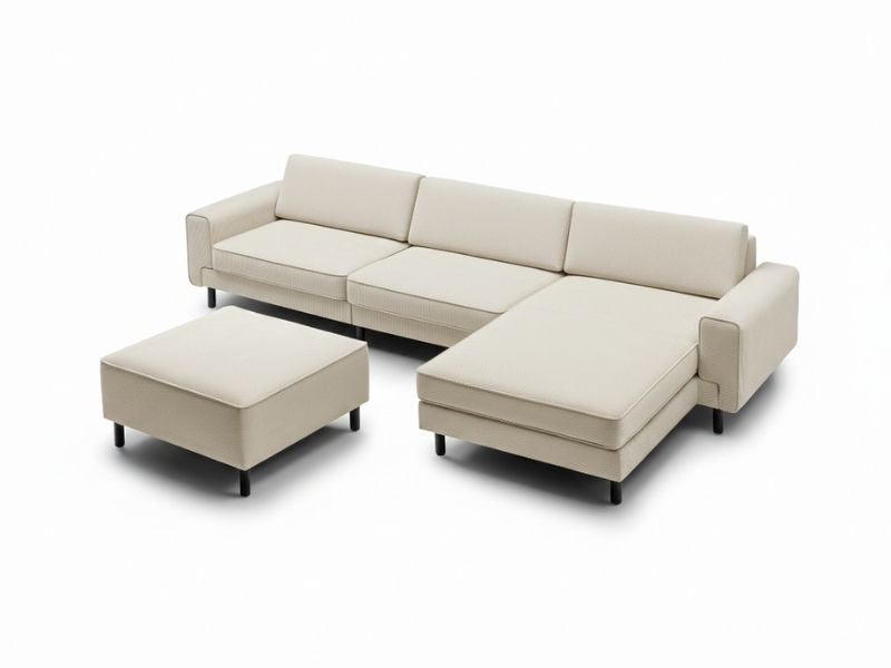 Mokka Mini Köşe - Kadife - Deniz Taşı