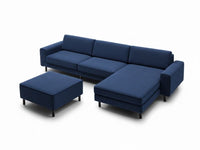 Mokka Mini Köşe - Kadife - Deniz Taşı