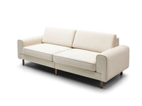 Mokka Üçlü Koltuk - Doğal Doku - Zen Beyazı