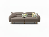 Stella 3+1 Takım - Kadife - Kahve Çekirdeği