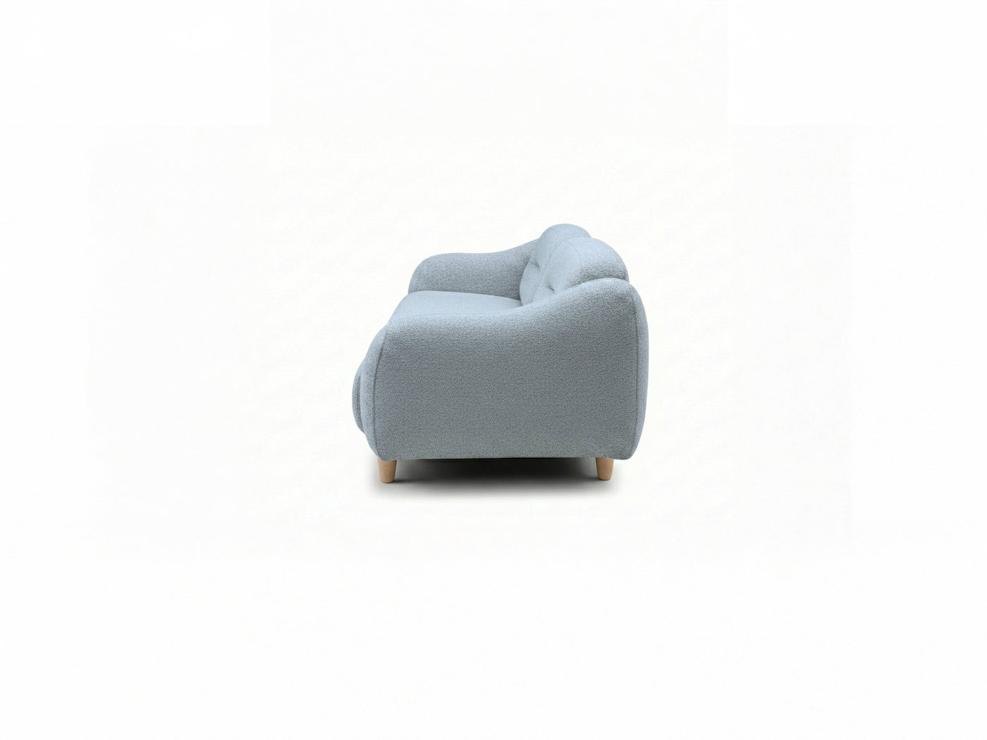 Rolivs Stella Üçlü Koltuk – Bukle Kumaş - Aqua | Geniş Oturum, Yumuşak ve Modern Tasarım