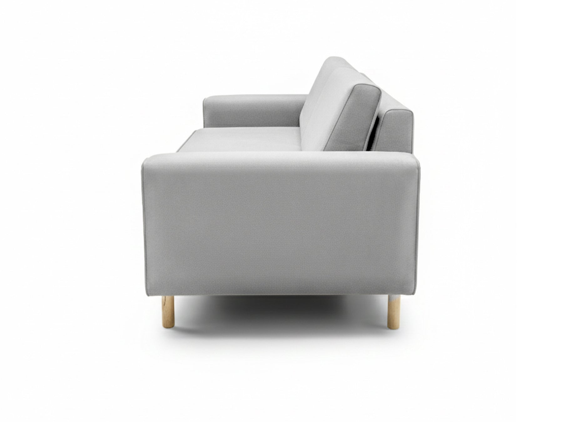 Rolivs Mokka Üçlü Koltuk | 220 x 90 cm | Kadife Kumaş - Ay Taşı Gri