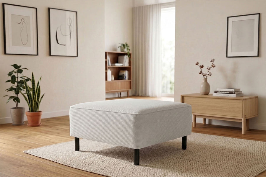 Rolivs Puf | 80 x 80 cm |  Fitilli Kadife - Taş Orkide