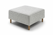 Rolivs Puf | 80 x 80 cm | Doğal Doku – Titanium