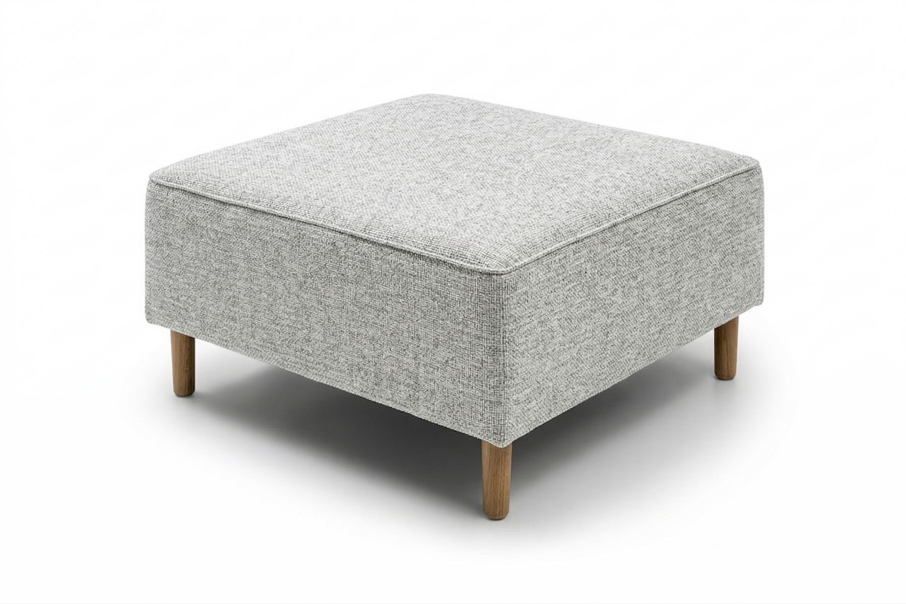 Rolivs Puf | 80 x 80 cm | Doğal Doku – Titanium