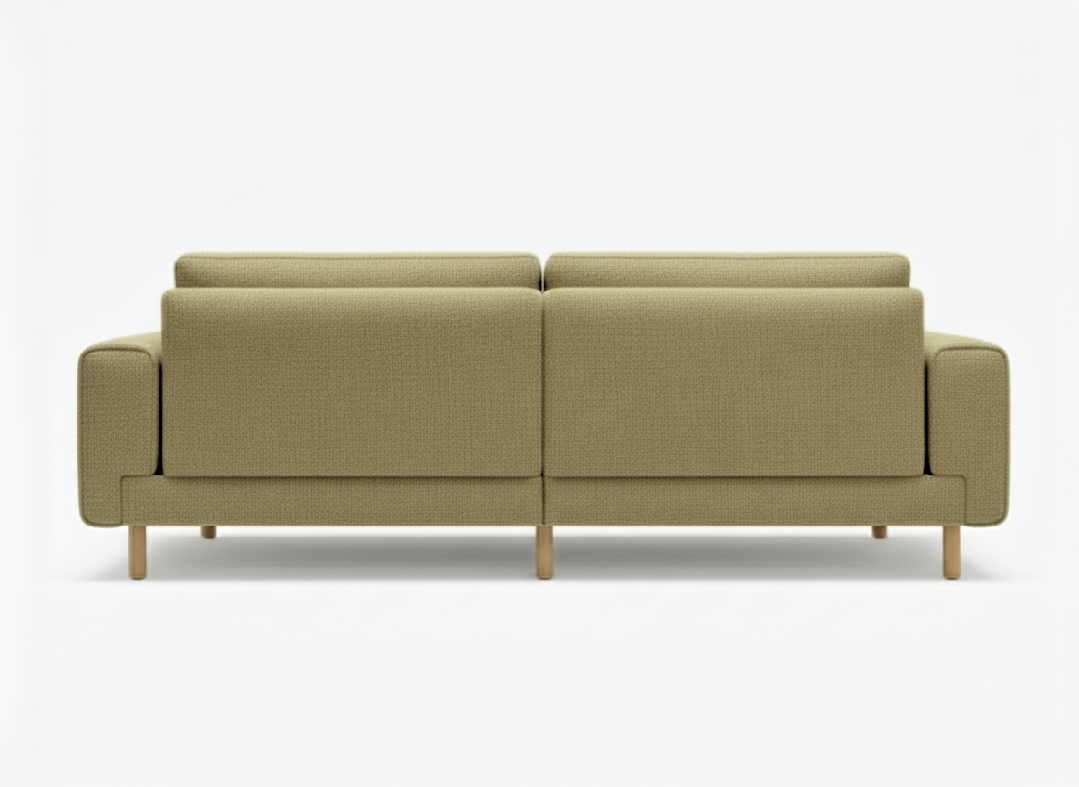 Rolivs Mokka Üçlü Koltuk – Bukle – Sahra | Minimal ve Modern Tasarım