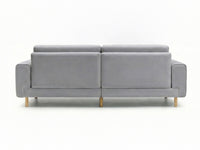 Mokka Üçlü Koltuk - Doğal Doku - Zen Beyazı