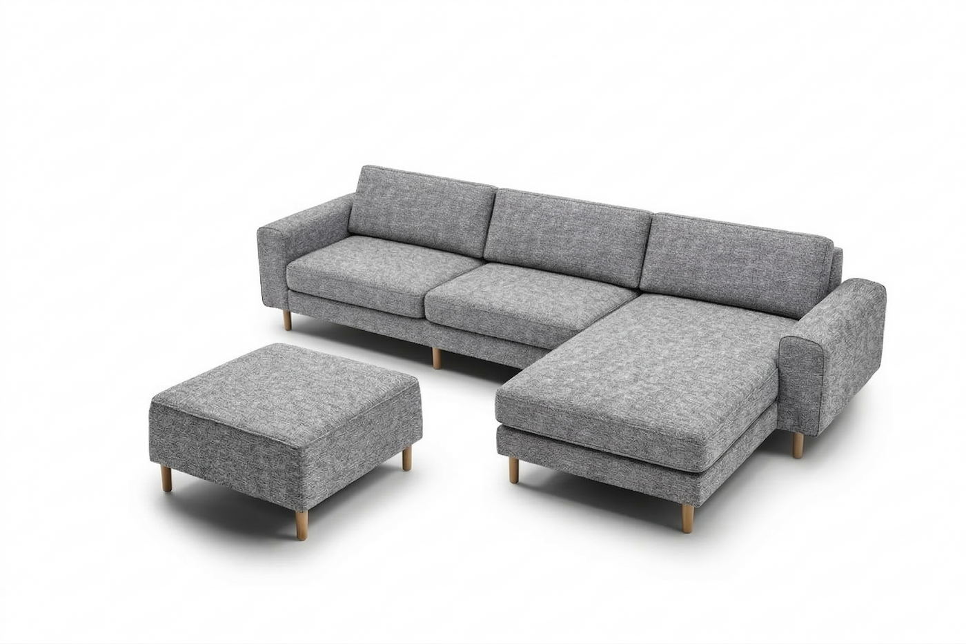 Rolivs Mokka Mini Köşe Koltuk – Doğal Doku | Minimal, Modüler, Küçük Alanlara Uygun
