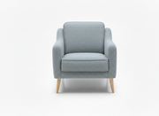 Rolivs Mokka Berjer | 80 x 70 cm | Bukle Kumaş - Aqua | Modern, Rahat Oturum
