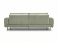 Mokka Üçlü Koltuk - Kadife - Bazalt Yeşili