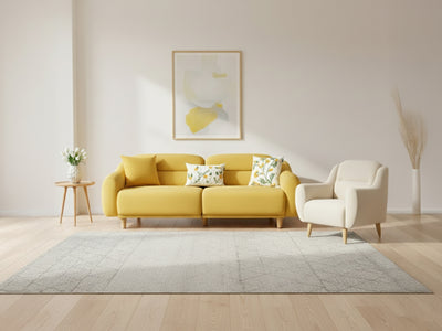 Stella 3+1 Takım - Kadife - Zerdeçal