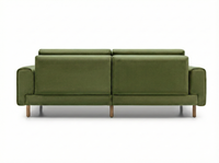 Mokka Üçlü Koltuk - Kadife - Bazalt Yeşili