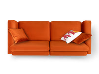 Mokka Üçlü Koltuk - Doğal Doku - Zen Beyazı