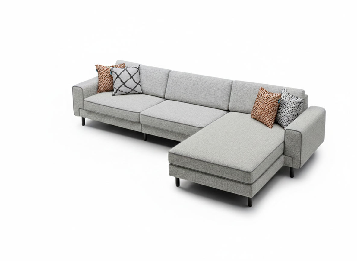 Mokka Mini Köşe - Kadife - Deniz Taşı