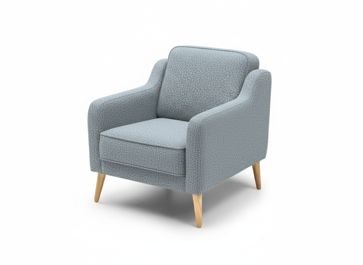 Rolivs Mokka Berjer – Bukle Kumaş - Aqua | Modern, Rahat Oturum