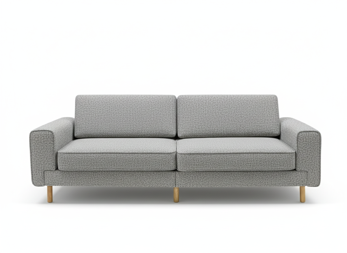 Mokka Üçlü Koltuk - Kadife - Bazalt Yeşili