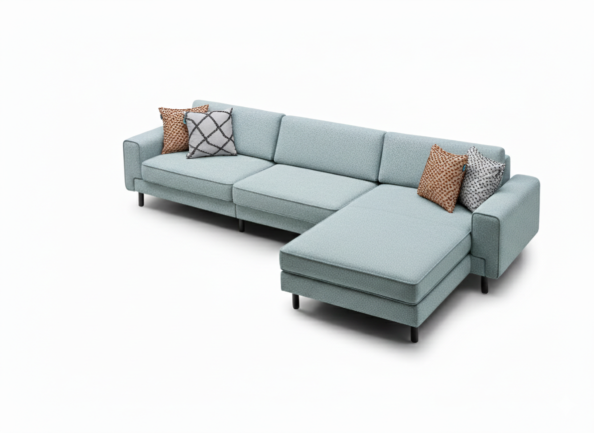 Mokka Mini Köşe - Kadife - Deniz Taşı