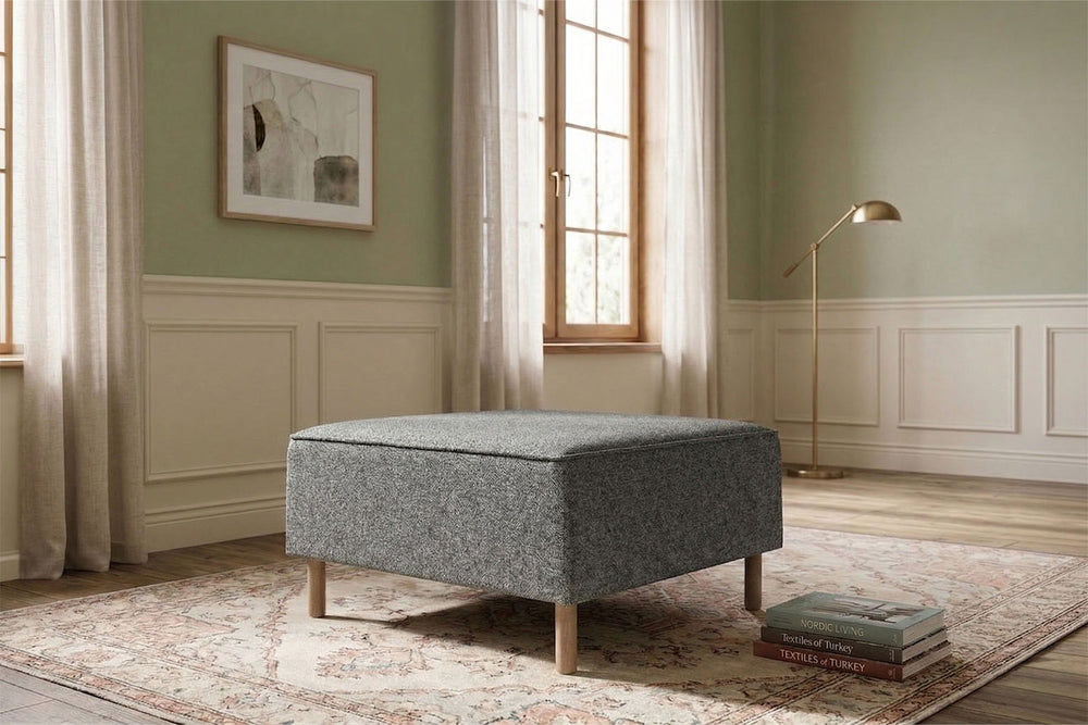 Rolivs Puf | 80 x 80 cm |  Doğal Doku – Volkan Taşı