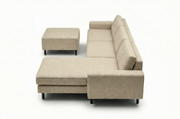 Rolivs Mokka Mini Köşe Koltuk – Doğal Doku | Minimal, Modüler, Küçük Alanlara Uygun