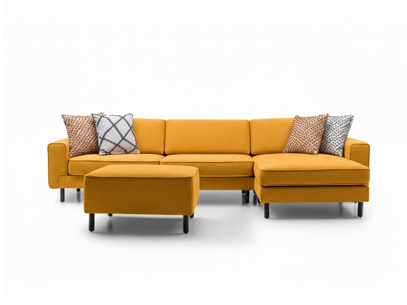 Mokka Mini Köşe - Kadife - Deniz Taşı