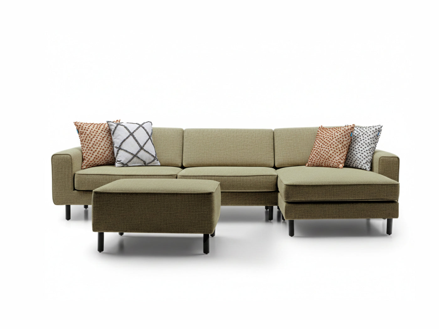 Mokka Mini Köşe - Kadife - Deniz Taşı