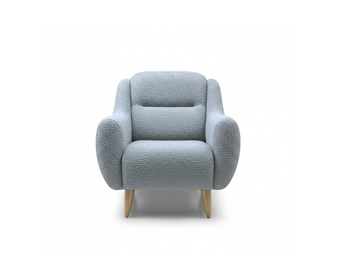 Rolivs Stella Berjer – Bukle Kumaş - Aqua | Modern, Yumuşak Oturum, Dekoratif Tekli Koltuk