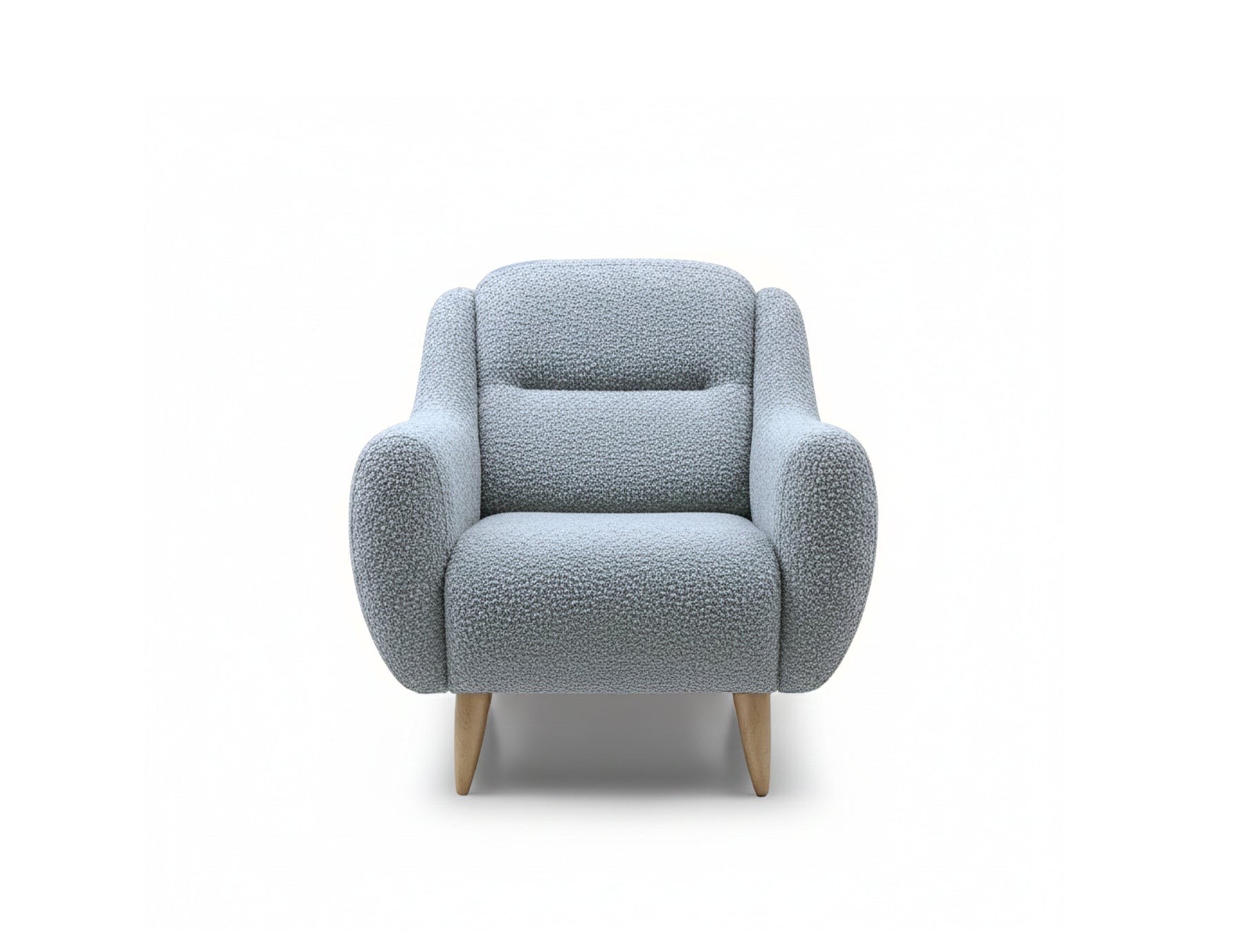 Rolivs Stella Berjer – Bukle Kumaş - Aqua | Modern, Yumuşak Oturum, Dekoratif Tekli Koltuk