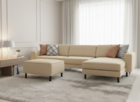 Mokka Mini Köşe - Kadife - Deniz Taşı