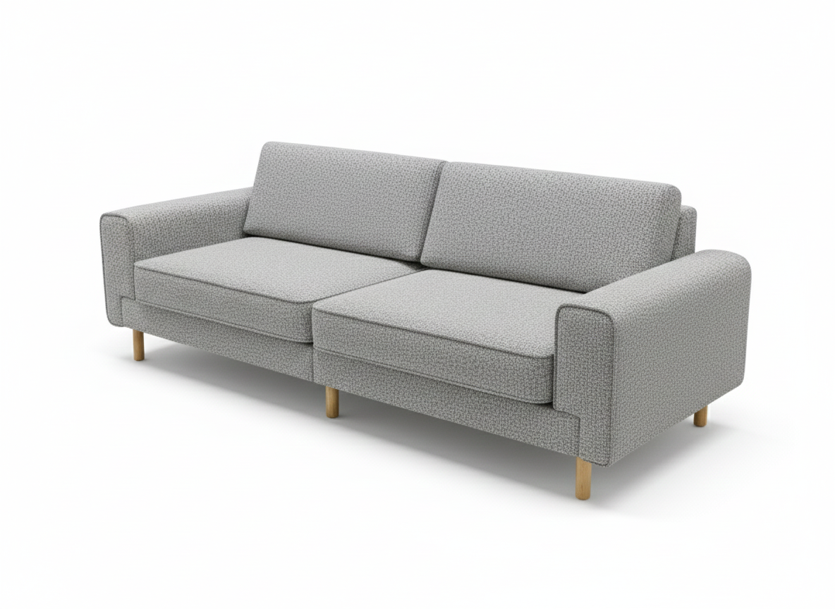 Mokka Üçlü Koltuk - Kadife - Bazalt Yeşili