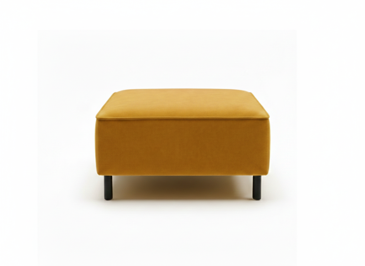 Rolivs  Puf | 80 x 80 cm | Kadife– Zerdeçal