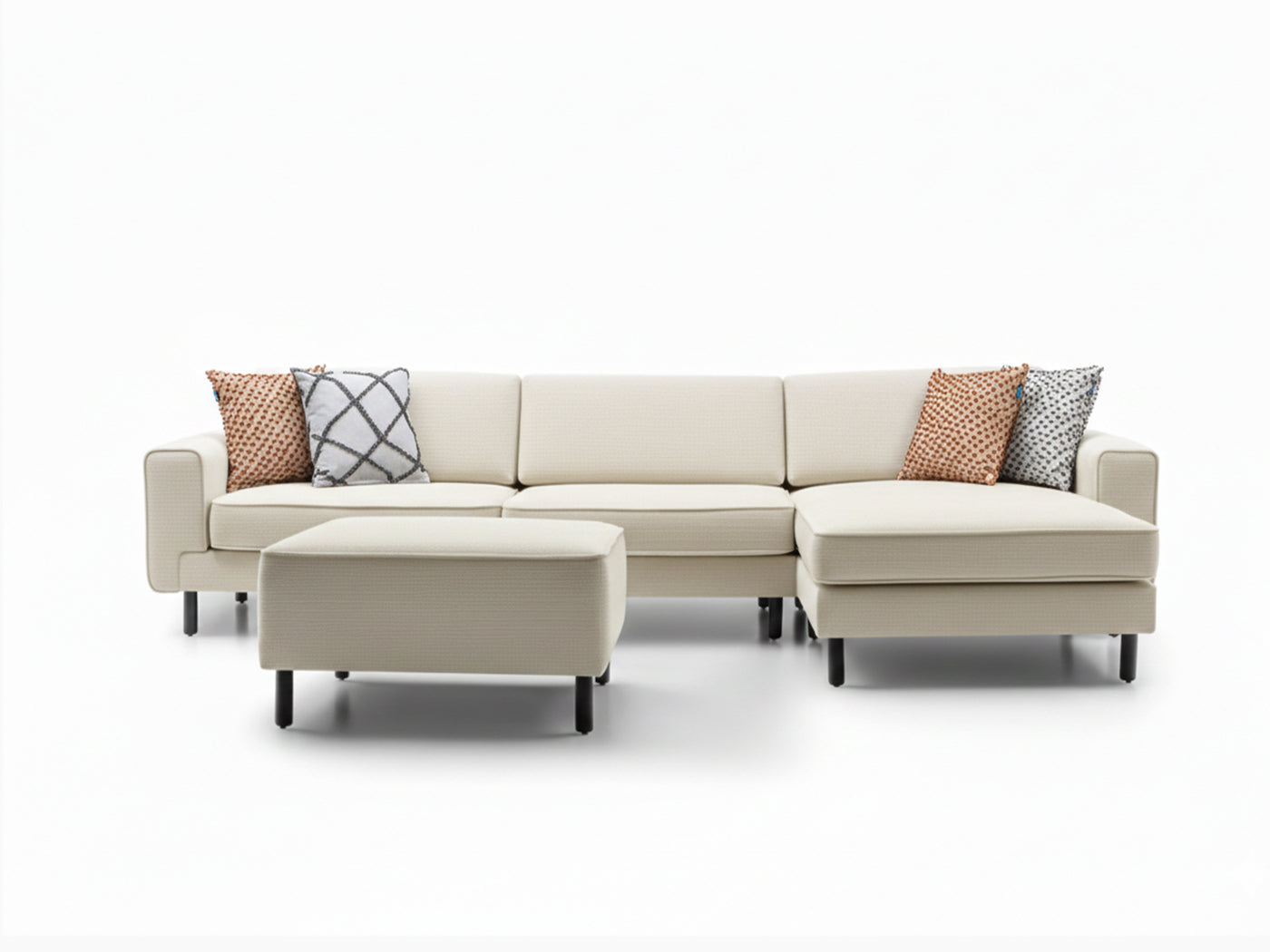 Mokka Mini Köşe - Kadife - Deniz Taşı