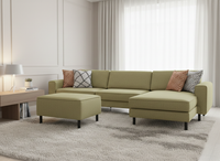 Mokka Mini Köşe - Kadife - Deniz Taşı