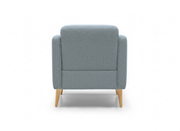 Rolivs Mokka Berjer | 80 x 70 cm | Bukle Kumaş - Aqua | Modern, Rahat Oturum