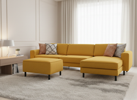 Mokka Mini Köşe - Kadife - Deniz Taşı