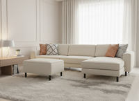 Mokka Mini Köşe - Kadife - Deniz Taşı