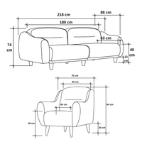 Stella 3+1 Takım - Kadife - Ay Taşı Gri ve Kahve Çekirdeği