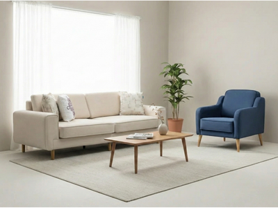 Mokka 3+1 Koltuk Takımı  Çöl Kumu Üçlü ve Berjer