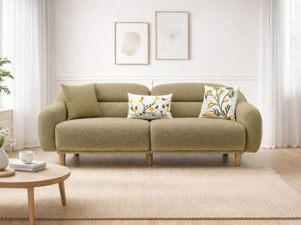 Stella Üçlü Koltuk Bukle Sahra