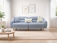 Stella Üçlü Koltuk Bukle Aqua