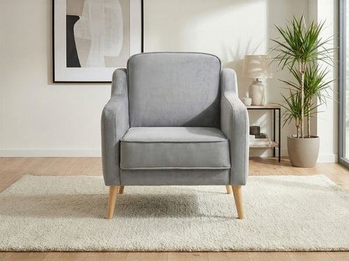 Rolivs Mokka Berjer – Kadife – Ay Taşı Gri | Minimal ve Modern Tasarım
