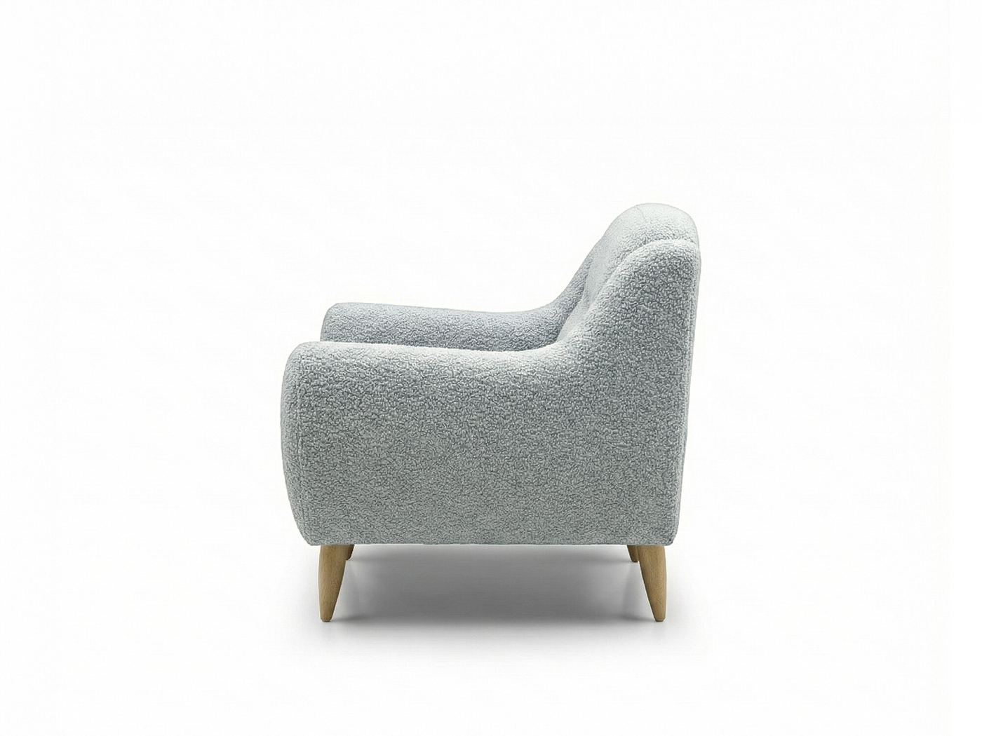 Rolivs Stella Berjer – Bukle Kumaş - Aqua | Modern, Yumuşak Oturum, Dekoratif Tekli Koltuk