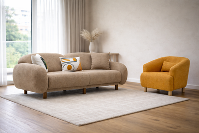 Bonita 3+1 Koltuk Takımı (Bal Taşı - Retro Kil)